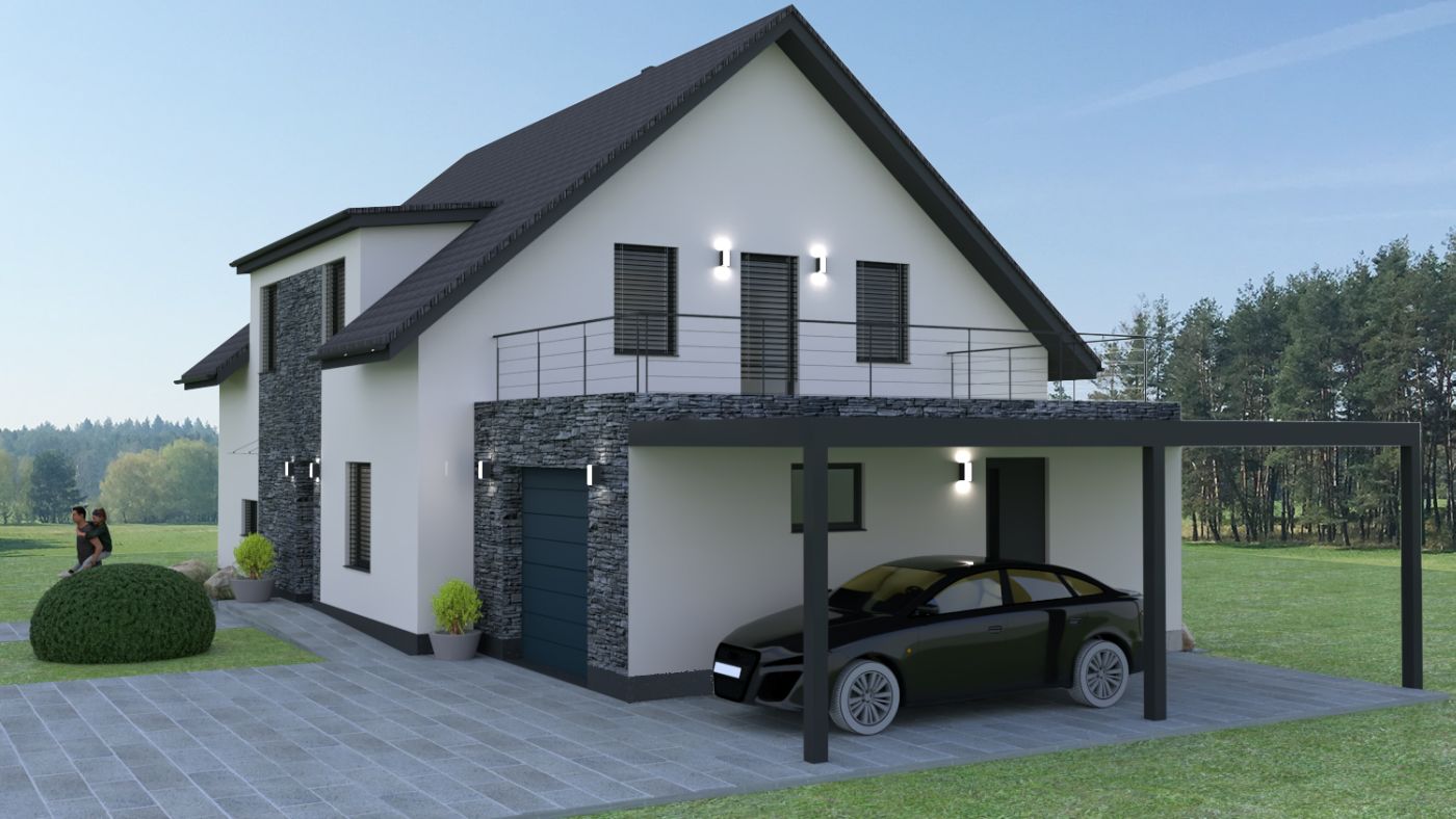 Návrh novostavby domu včetně fasády